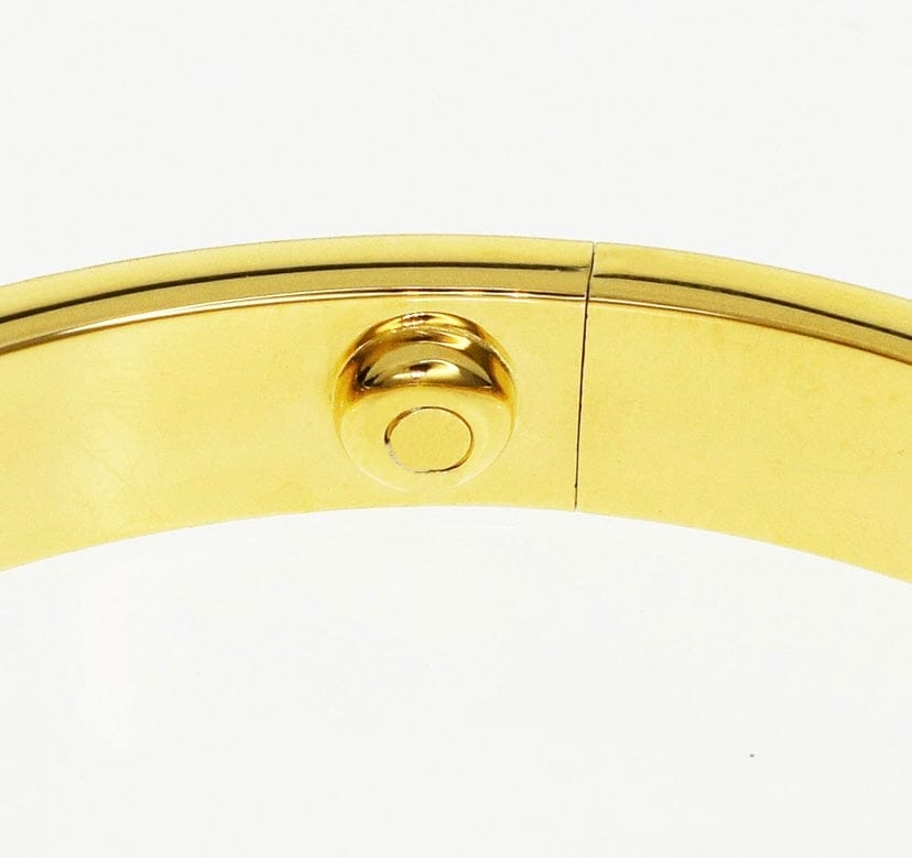 Cartier 10P Diamond 18KT Yellow Gold Love Bracelet Size 16