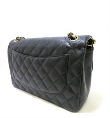 CHANEL Black Caviar GHW Double Flap Bag
