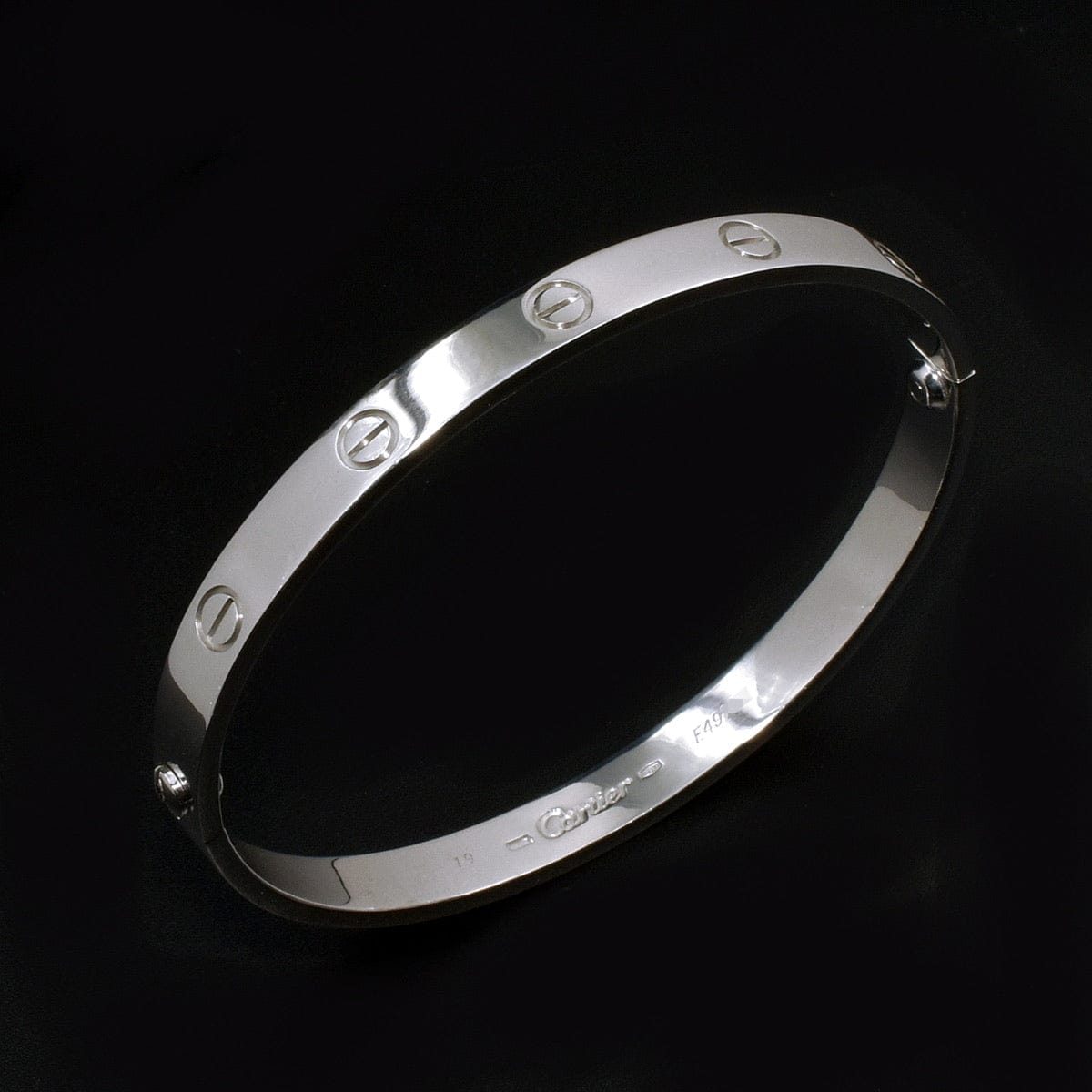 Cartier Love Bracelet 18KT White Gold Screw Motif #19