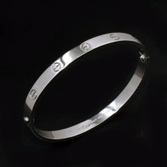 Cartier Love Bracelet 18KT White Gold Screw Motif #19