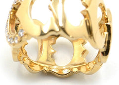 Cartier C de Cartier Diamond Paved 18KT Gold Ring #58