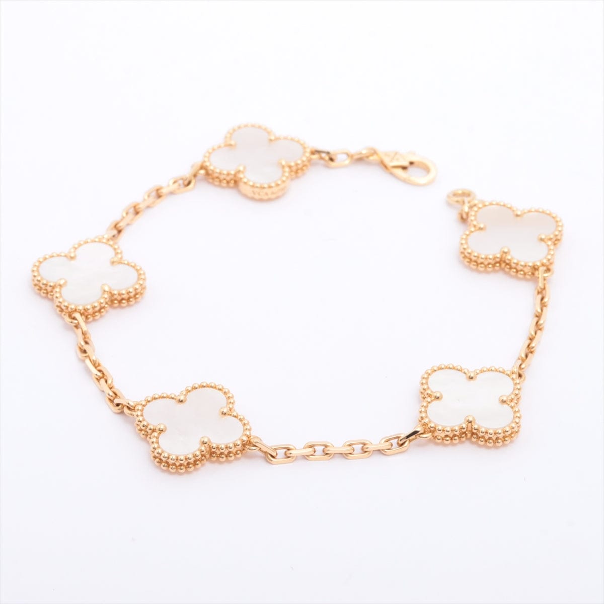 Van Cleef & Arpels Vintage Alhambra Mother of Pearl Bracelet w/ VCA Cert