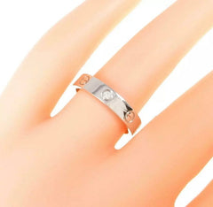 Cartier Diamond Wedding 18KT White Gold Love Ring w/ Certificate