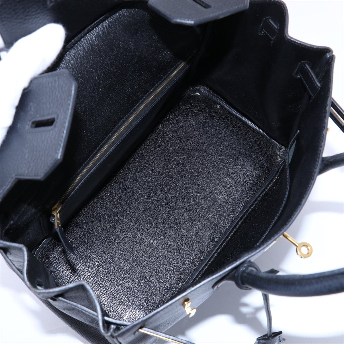 HermÃ¨s Birkin 30 Black Pebbled Leather Gold Harware
