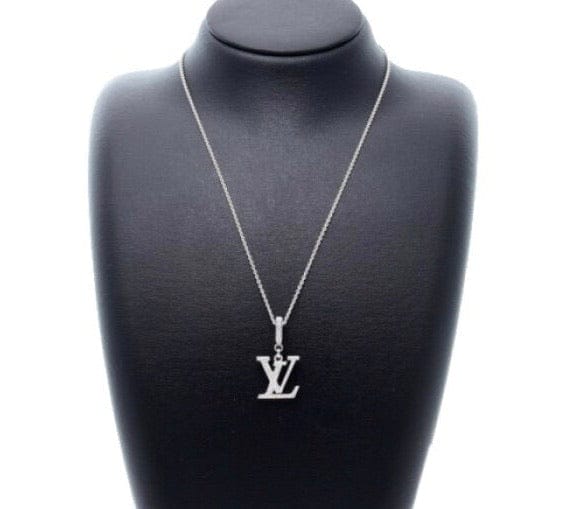 Louis Vuitton Diamond Paved Idylle Blossom LV Logo Necklace
