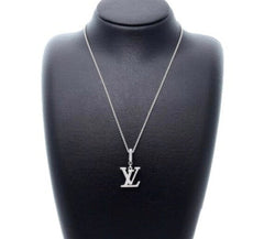 Louis Vuitton Diamond Paved Idylle Blossom LV Logo Necklace