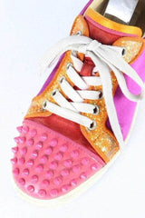 Christian Louboutin Red Bottom Pink Spike Sneakers