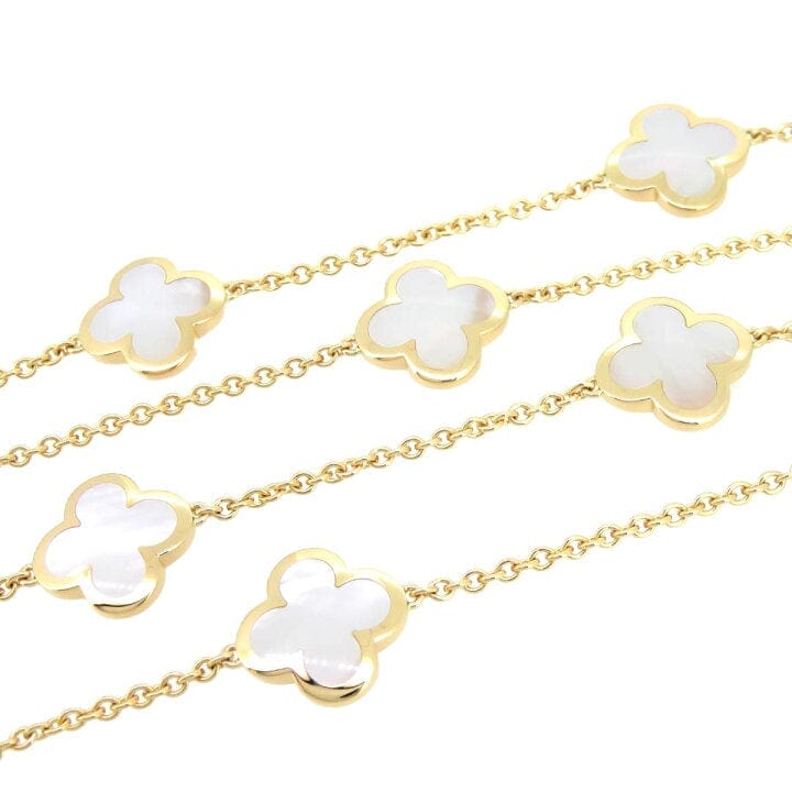 Van Cleef & Arpels Pure Alhambra Mother of Pearl 14-Motif Necklace