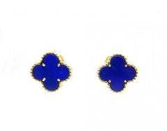 Van Cleef &amp; Arpels Lapis Lazuli 18Kt Yellow Gold Earrings