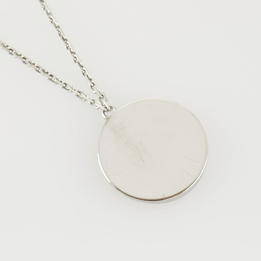 Cartier Diamond Love Disc / Circle Pendant Necklace