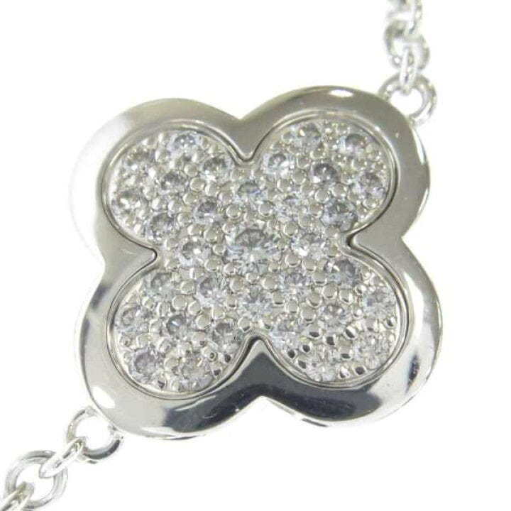 Van Cleef & Arpels Diamond Paved Pure Alhambra 16 Motif Long Necklace