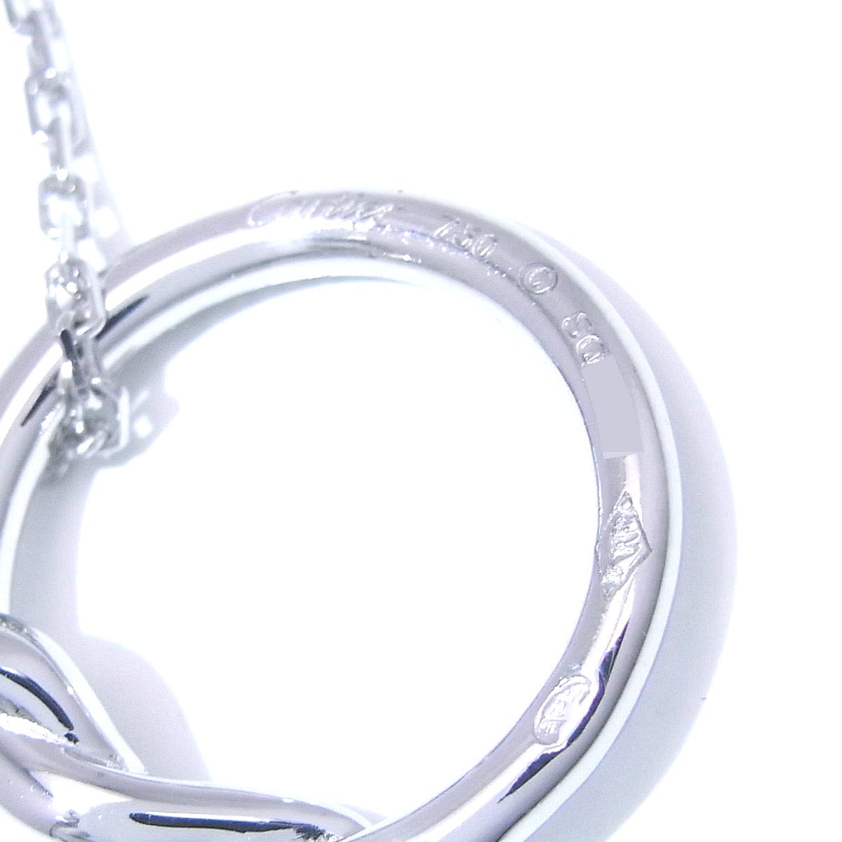 Cartier Diamond 18KT White Gold Entrelaces Pendant Necklace
