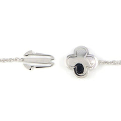 Van Cleef & Arpels Pure Alhambra 18KT White Gold 14-Motif Necklace