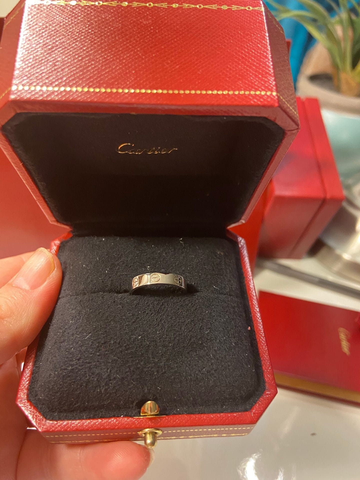 Cartier Mini Love Ring 18KT White Gold #50 / US 5