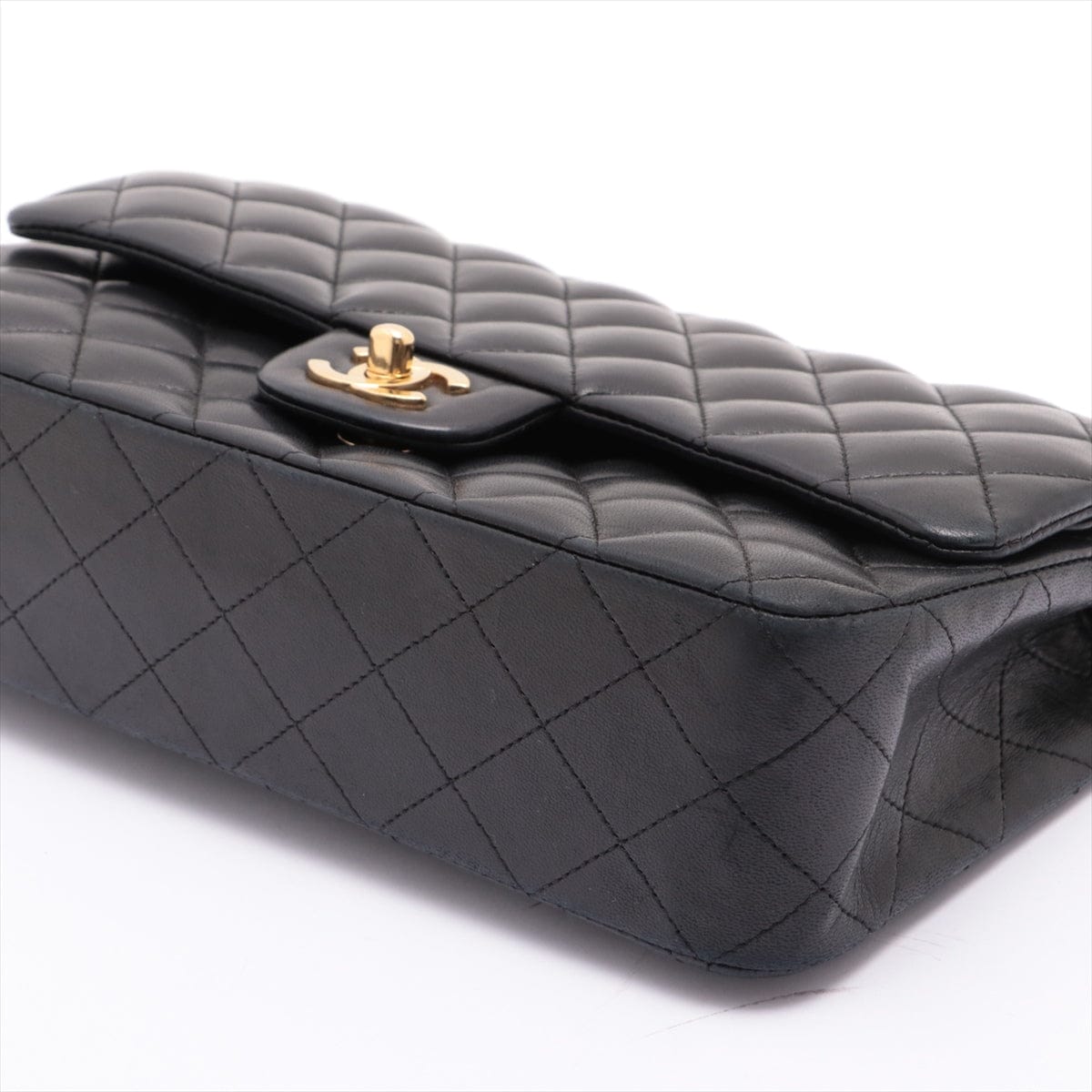 CHANEL Black Lambskin 25 GHW Double Flap Bag