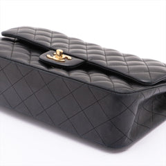 CHANEL Black Lambskin 25 GHW Double Flap Bag