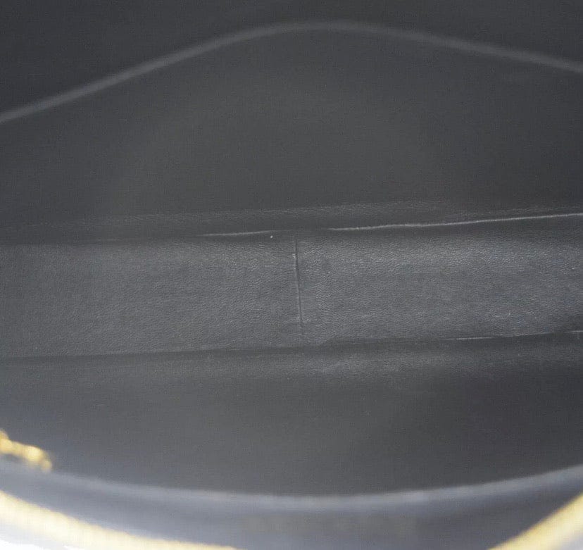 CHANEL Turn Lock Black Lambskin Tote Handbag