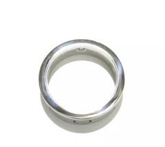 Cartier 3P Half Diamond 18KT White Gold Love Ring Size 5