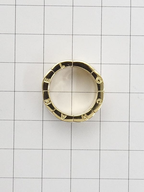 CHANEL Wide 18KT Yellow Gold Woven Ring Size 4.75