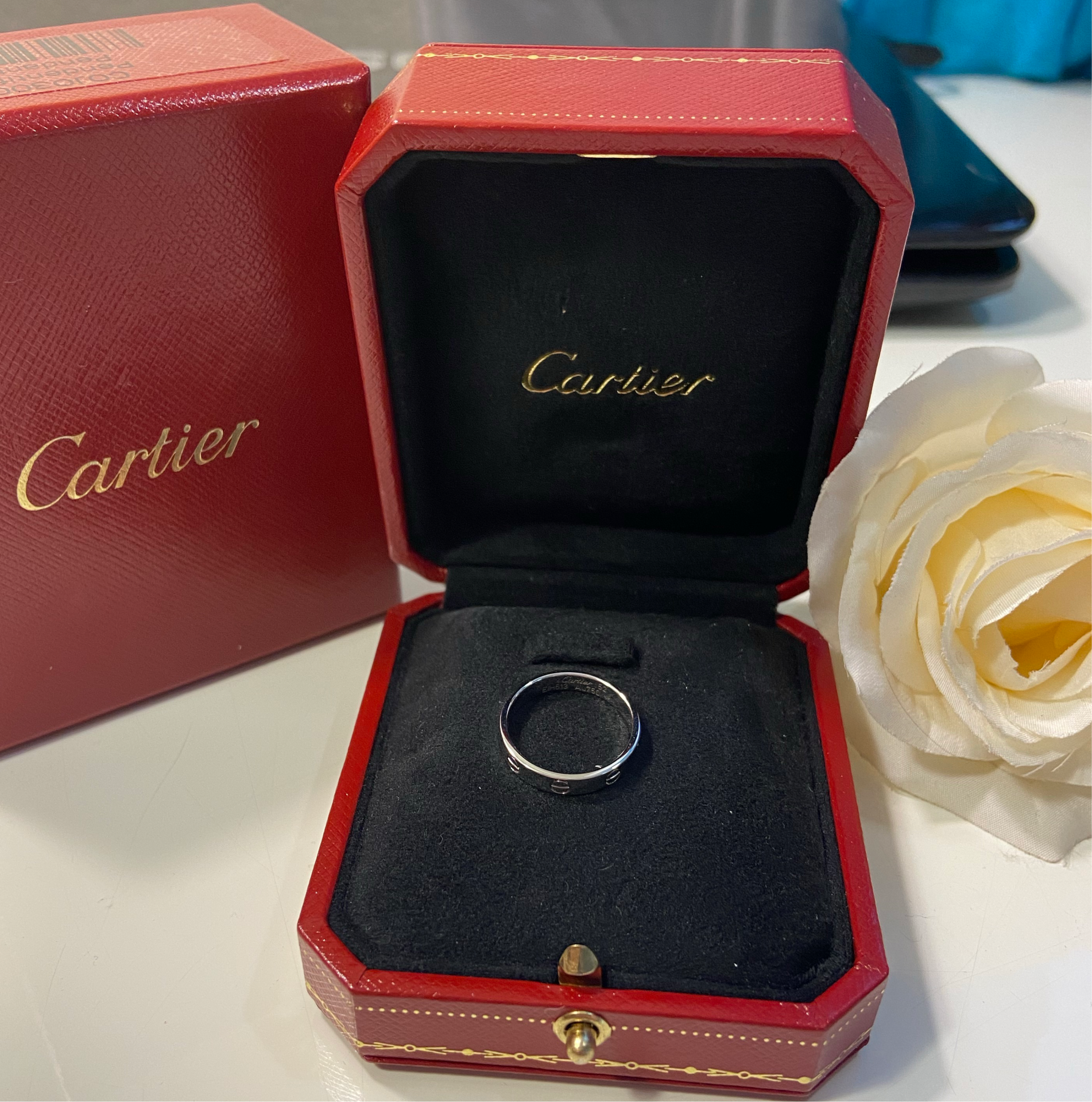 Cartier Mini/ Wedding Love Ring 18KT White Gold #52/6