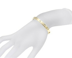 Cartier 10P Full Diamond 18KT Yellow Gold Love Bracelet #16