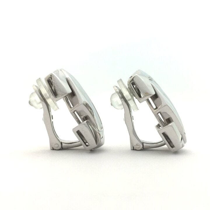 Cartier Penelope Double C 18KT White Infamous Gold Earrings