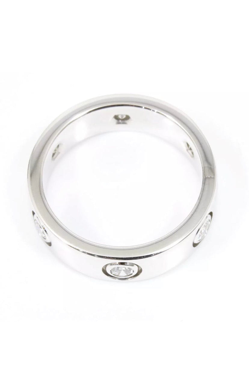 Cartier Full Diamond 18KT Gold Love Ring Size 5.75