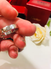 Cartier Mini Love Ring 18KT White Gold #50/ US5