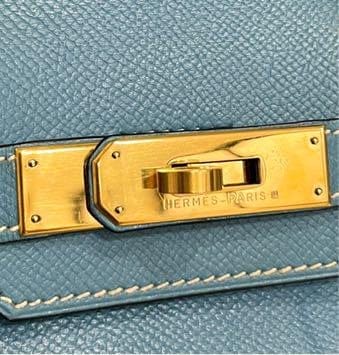 HermÃ¨s 30 Bleu Jean Birkin Epsom Leather Bag