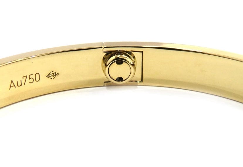 Cartier 18KT Yellow Gold Love Bracelet Size #18 New Screw Model