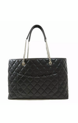 CHANEL Timeless CC Black Lambskin Tote Shoulder Handbag