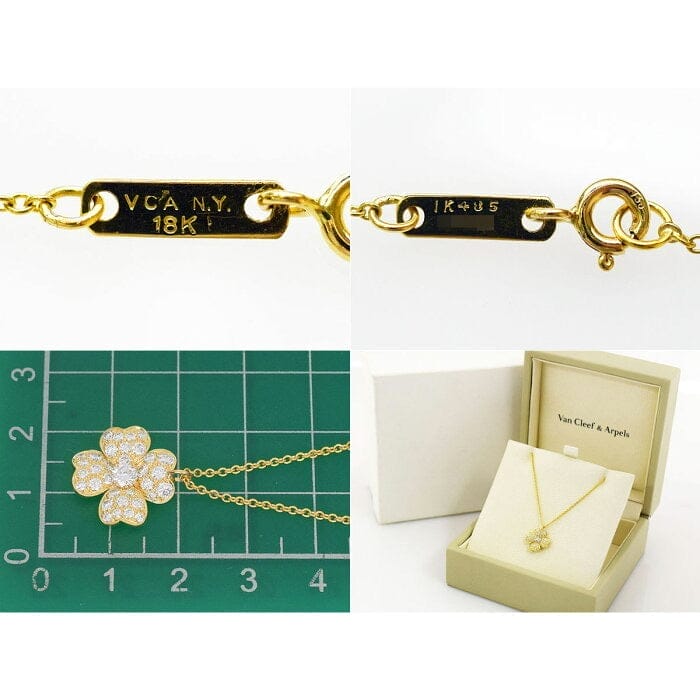 Van Cleef & Arpels Diamond Medium Cosmos 18KT Yellow Gold Pendant Necklace