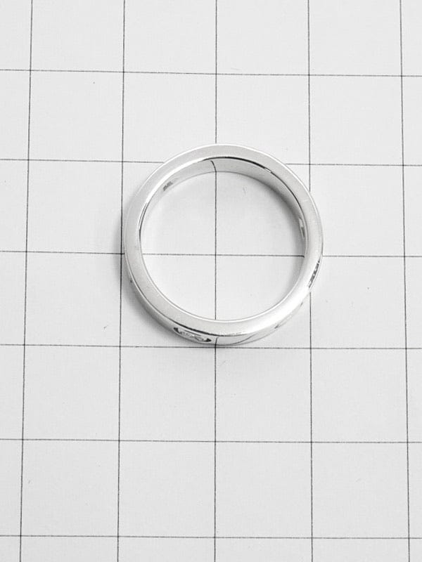 Cartier 3P Half Diamond 18KT Whitw Gold Love Ring #53/ US 6.25