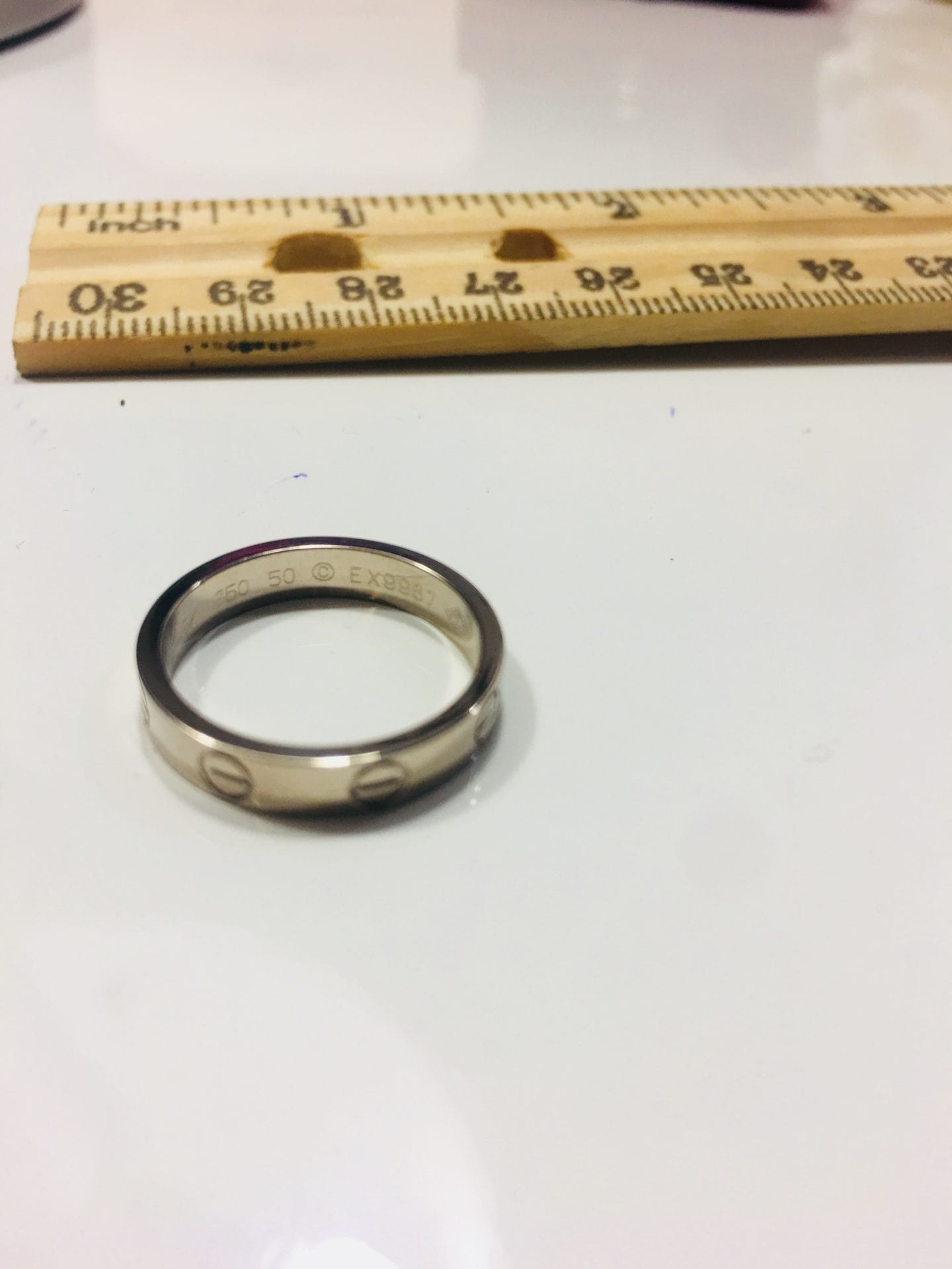 Cartier Mini Love Ring 18KT White Gold #50/ US5