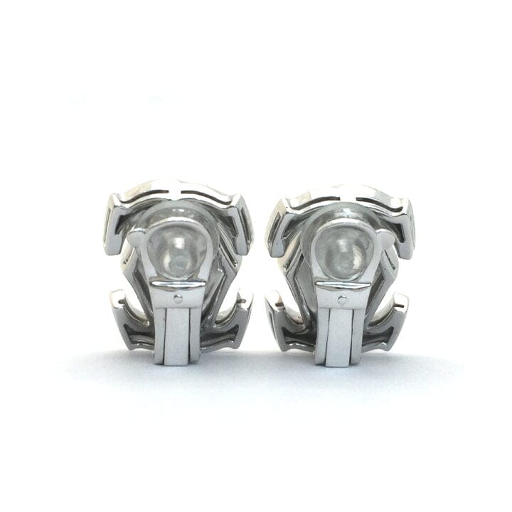 Cartier Penelope Double C 18KT White Infamous Gold Earrings