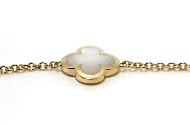 Van Cleef & Arpels Pure Alhambra 18K Mother of Pearl 9 motifs Necklace