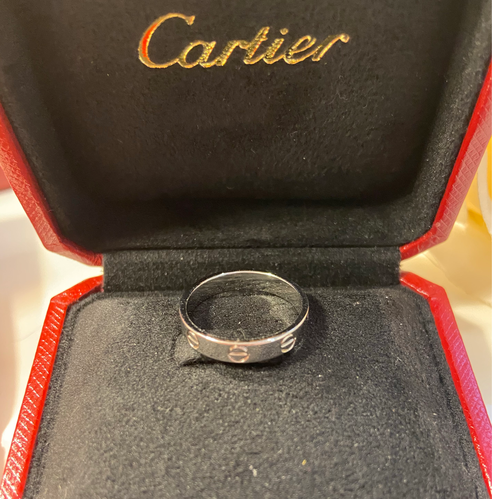 Cartier Mini/ Wedding Love Ring 18KT White Gold #52/6