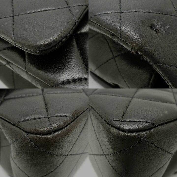 CHANEL Black Lambskin Medium Double Flap GHW