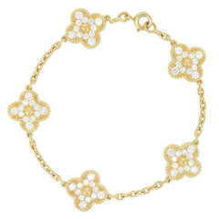 Van Cleef & Arpels Diamond Vintage Alhambra Bracelet