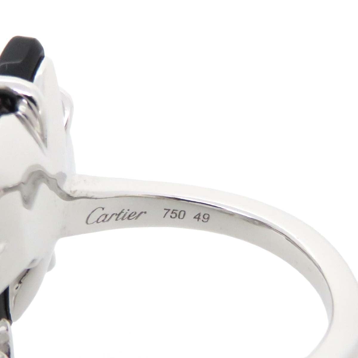 Cartier Caresse Dâ€™Orchidees Diamond Onyx White Gild Ring 5