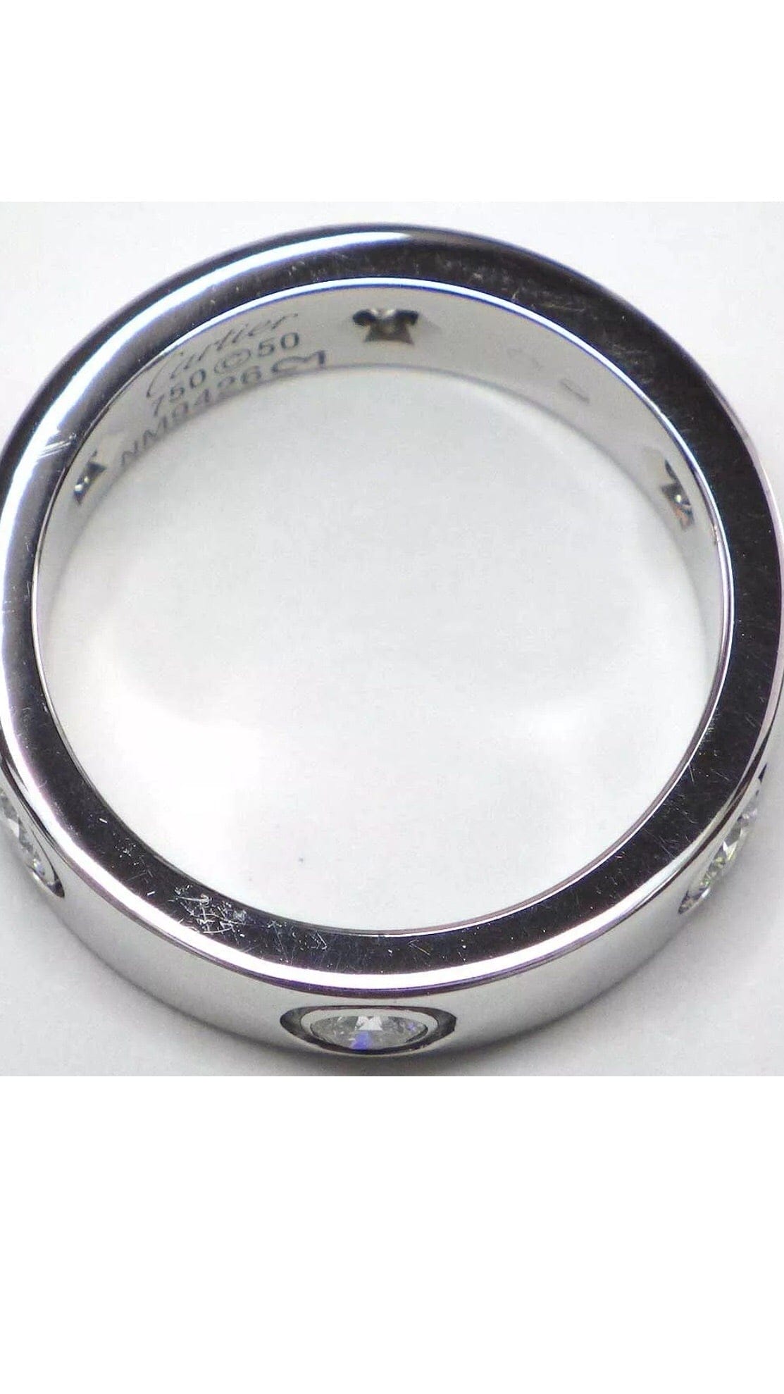 Cartier Full 6 Diamond Love Ring Sz 5.25