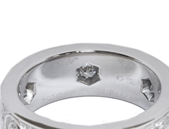 Cartier Full Diamond Paved 18KT White Gold Love Ring #50/ US 5