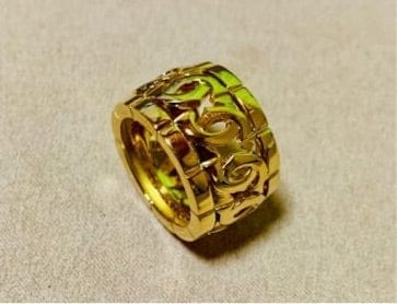 Cartier LM C Entrelaces 18KT Yellow Gold Ring, Size 5.25