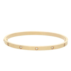 Cartier 10 Diamond 18KT Rose Gold Small/ Thin Love Bracelet