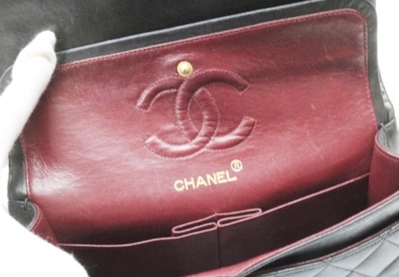 CHANEL Double Flap 23 Gold Hardware Lambskin Shoulder Bag