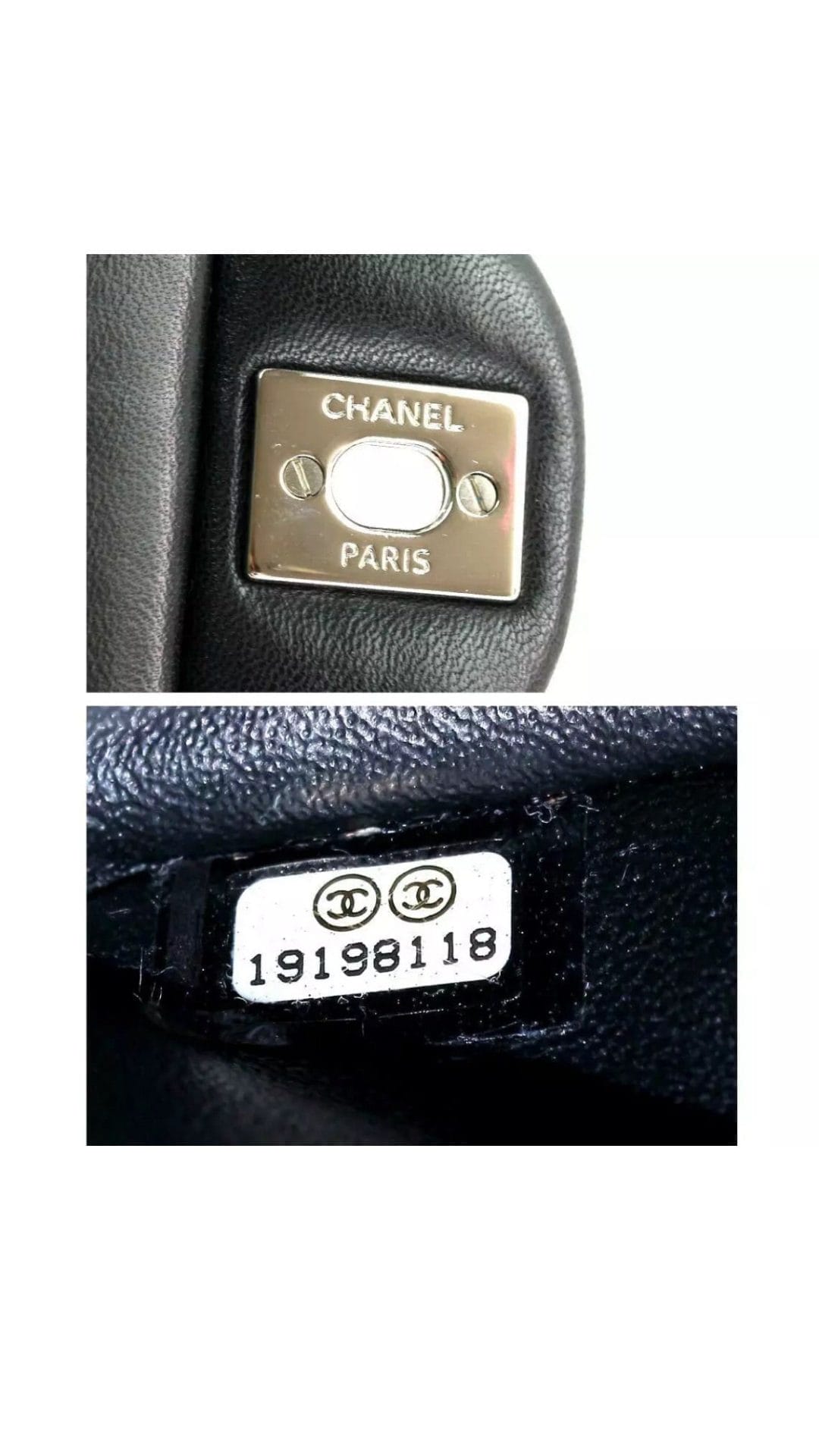 CHANEL CC Embellishments Double Flap Black Caviar Handbag