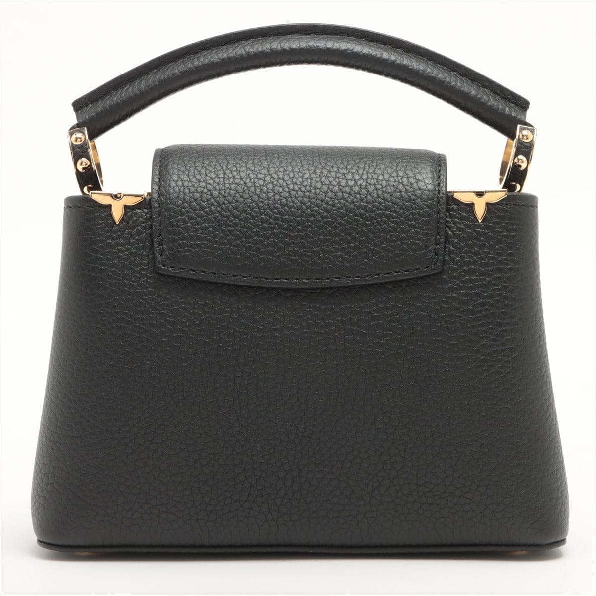 Louis Vuitton Mini Black Capucines Gold Monogram Flower Handbag