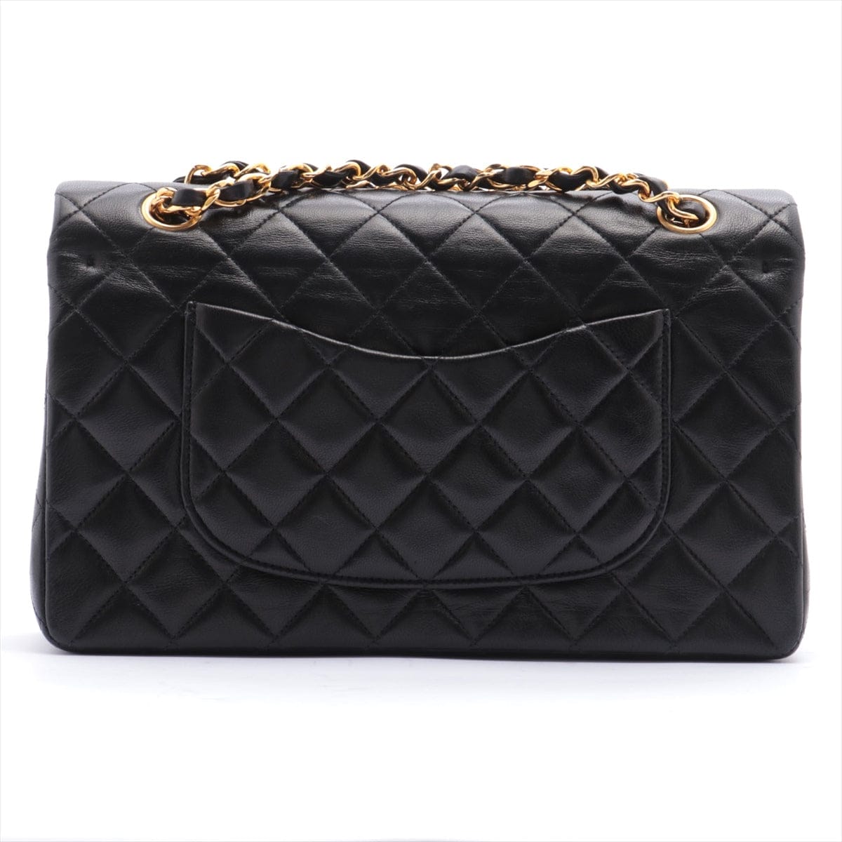CHANEL Black Lambskin GHW Double Flap