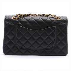 CHANEL Black Lambskin GHW Double Flap