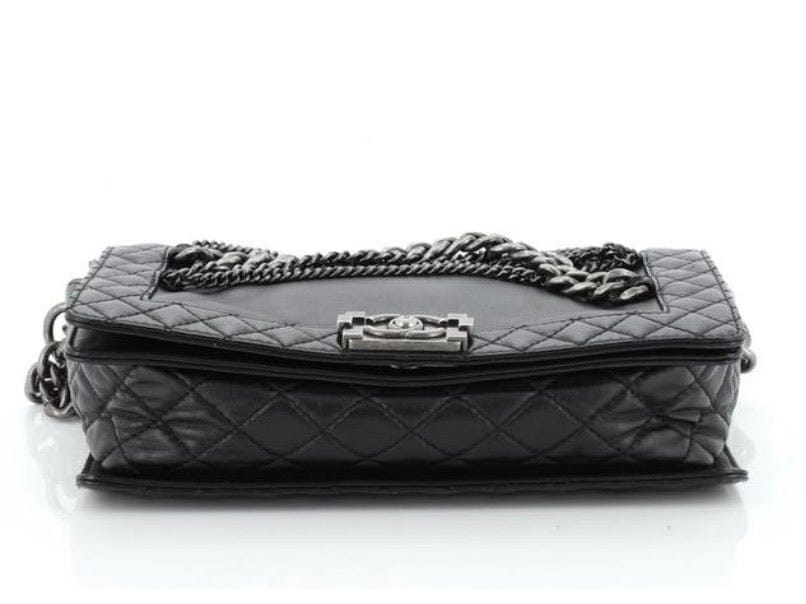 CHANEL Le Boy EnChained Back Lambskin Handbag